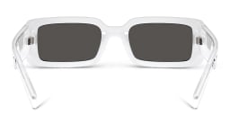 Shop Dolce & Gabbana Rectangle Sunglasses in White online.