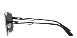 Shop Emporio Armani Logo Square Sunglasses in Matte Black online.