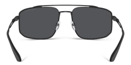 Shop Emporio Armani Logo Square Sunglasses in Matte Black online.