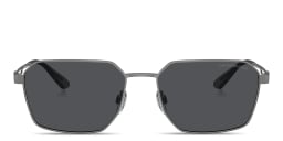 Shop Emporio Armani Rectangle Sunglasses in Matte Gunmetal online.