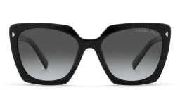 Shop PRADA Square Sunglasses in Black online.