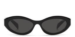 Shop PRADA Irregular Sunglasses in Black online.