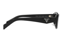Shop PRADA Irregular Sunglasses in Black online.