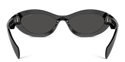 Shop PRADA Irregular Sunglasses in Black online.