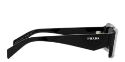 Shop PRADA Rectangle Sunglasses in Black online.