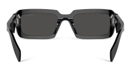 Shop PRADA Rectangle Sunglasses in Black online.