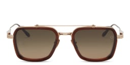 Shop AKONI Unisex Square Sunglasses in Brown online.