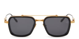 Shop AKONI Unisex Square Sunglasses in Black online.