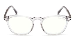 Shop TOM FORD Unisex Round Eyeglasses in Shiny Grey online.