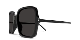 Shop SAINT LAURENT Oversized Square Sunglasses in Black online.