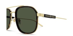 Shop GUCCI Aviator Sunglasses in Gold online.