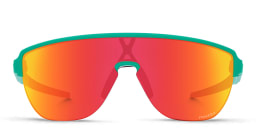 Shop Oakley Corridor Half-Rim Mask Sunglasses in Blue online.