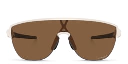 Shop Oakley Corridor Half-Rim Mask Sunglasses in Matte Warm Grey online.