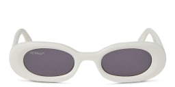 Shop OFF WHITE Amalfi Unisex Oval Sunglasses in White online.