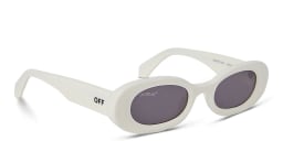 Shop OFF WHITE Amalfi Unisex Oval Sunglasses in White online.