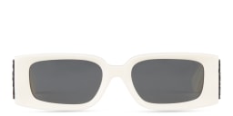 Shop OFF WHITE Roma Unisex Rectangle Sunglasses in White online.