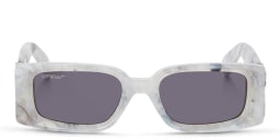 Shop OFF WHITE Roma Unisex Rectangle Sunglasses in Grey online.