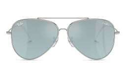 Shop Ray-Ban Reverse Unisex Pilot Sunglasses in Silver online.