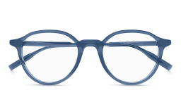 Shop MONTBLANC Panthos Eyeglasses in Blue online.