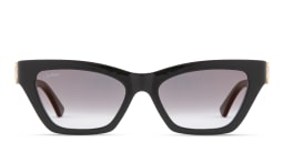 Shop Cartier Double 'C'de Cartier Cat-Eye Sunglasses in Black online.