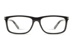 Shop GUCCI Wide Rectangle Eyeglasses in Black online.