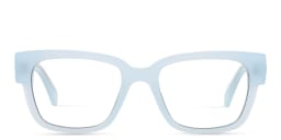 Shop OFF WHITE Style 59 Unisex Square Eyeglasses in Blue online.