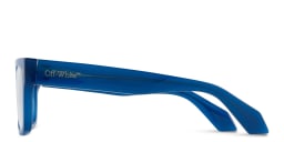 Shop OFF WHITE Style 53 Unisex Wide Square Eyeglasses in Blue online.
