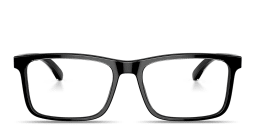 Shop Emporio Armani Wide Pillow Eyeglasses in Black online.