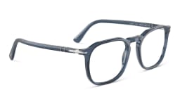 Shop PERSOL Unisex Panthos Eyeglasses in Transparent Blue online.