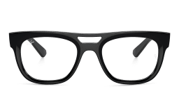 Shop Ray-Ban Unisex Square Eyeglasses in Black online.