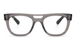 Shop Ray-Ban Unisex Square Eyeglasses in Grey online.