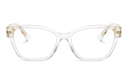 Shop VERSACE Medusa Cat-Eye Eyeglasses in Crystal online.