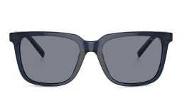 Shop GIORGIO ARMANI Pillow Sunglasses in Transparent Blue online.