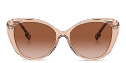 Shop BURBERRY Vintage Check Cat-Eye Sunglasses in Transparent Peach online.