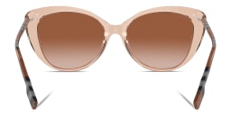 Shop BURBERRY Vintage Check Cat-Eye Sunglasses in Transparent Peach online.