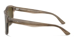 Shop Emporio Armani Pillow Sunglasses in Brown online.