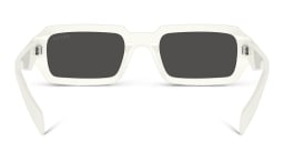 Shop PRADA Rectangle Sunglasses in White online.