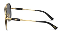 Shop VERSACE Unisex Pilot Sunglasses in Black online.