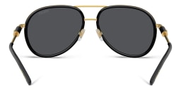 Shop VERSACE Unisex Pilot Sunglasses in Black online.