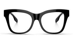 Shop BURBERRY Oversized Square Eyeglasses in Black online.