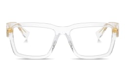 Shop MIU MIU Rectangle Eyeglasses in Crystal Clear online.