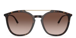 Shop GIORGIO ARMANI Square Sunglasses in Havana online.