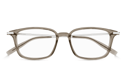 Shop MONTBLANC Snowcap Rectangle Eyeglasses in Beige online.