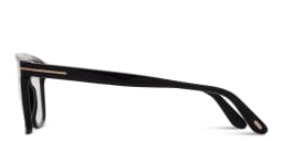 Shop TOM FORD Logo Square Eyeglasses in Shiny Black online.