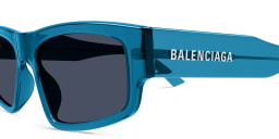 Shop BALENCIAGA Everyday Unisex Rectangle Sunglasses in Blue online.
