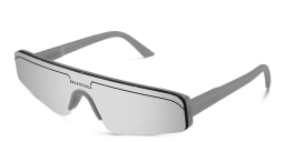 Shop BALENCIAGA Ski Unisex Wide Rimless Mask Sunglasses in Grey online.