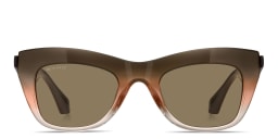 Shop ETRO Tailoring Cat-Eye Sunglasses in Gradient Brown online.