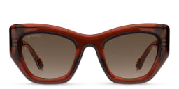 Shop ETRO Paisley Rectangle Sunglasses in Brick online.