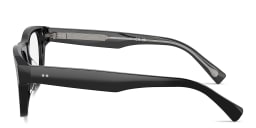 Shop BRUNELLO CUCINELLI Iconic Meridian Rectangle Eyeglasses in Black online.