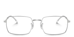 Shop Ray-Ban Optics Unisex Rectangle Eyeglasses in Silver online.